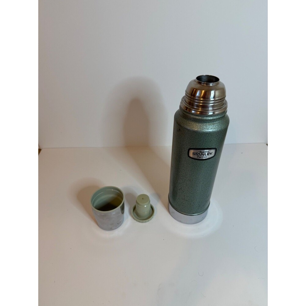 Vintage Stanley Thermos Aladdin 1982 32 oz Green S. Steel A-944C, 1 Qt